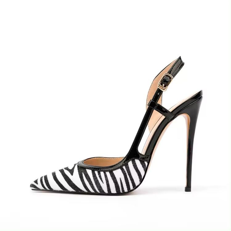 SAPATO SALTO ALTO FINO BRAND ZEBRA